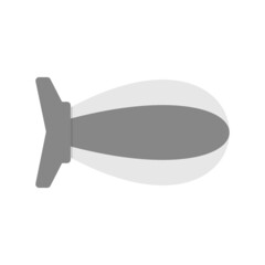 Zeppelin Flat Gray Circle Vector Icon Design © JV Design49