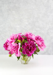 Bouquet of pink peonies
