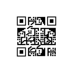 qr code icon, qr code vector symbol