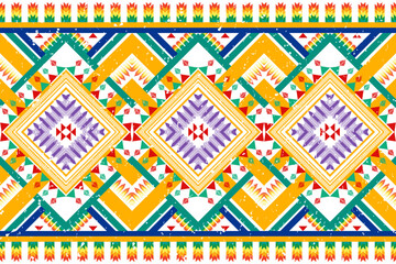 Geometric ethnic pattern design. Aztec fabric carpet mandala ornament boho chevron textile decoration wallpaper. Tribal turkey African Indian traditional embroidery vector illustrations background 