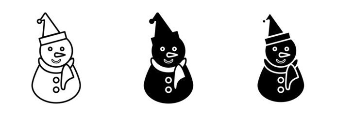 snow sculpture icon, Christmas icon, Christmas symbol illustration