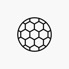 Fototapeta premium Ball, football, soccer line icon, vector, illustration, logo template. Suitable for many purposes.