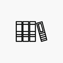 Book, read, library line icon, vector, illustration, logo template. Suitable for many purposes.