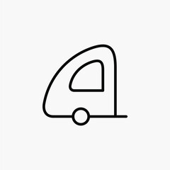 Caravan, camper line icon, vector, illustration, logo template. Suitable for many purposes.