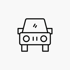 vehicle, car, automobile line icon, vector, illustration, logo template. Suitable for many purposes.