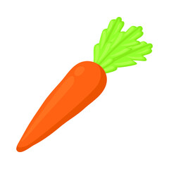 Carrot Sign Emoji Icon Illustration. Vegetable Vector Symbol Emoticon Design Clip Art Sign Comic Style.