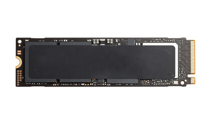 Closeup NVME M2 SSD (Solid State Drive) high performance data storage