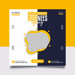 we are creative business agency corporate social media post template