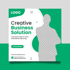 Creative Business solutions and corporate social media post template business post