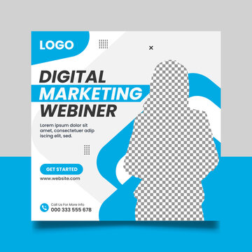 Digital marketing live webinar social media post design
