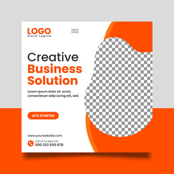 Creative Business solutions and corporate social media post template business post