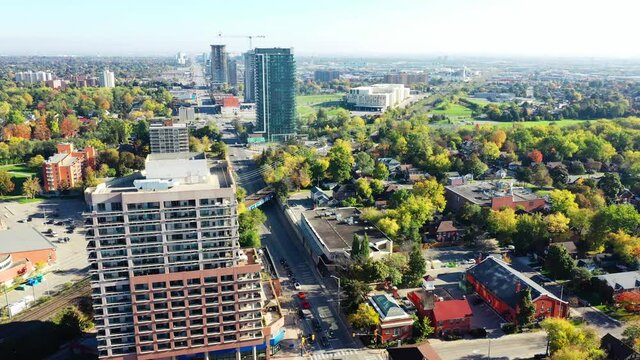 Aerial scene of Brampton, Ontario, Canada 4K