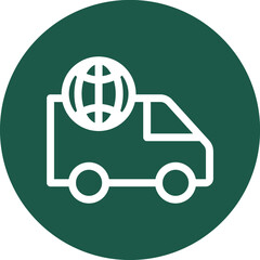 Global Delivery Isolated Vector icon which can easily modify or edit

