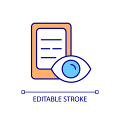 Mobile tracking RGB color icon. Smartphone application and system management. Information technologies monitoring. Isolated vector illustration. Simple filled line drawing. Editable stroke