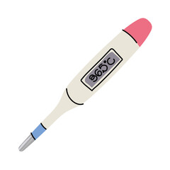 digital thermometer illustration