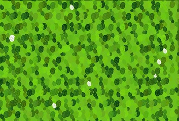 Light Green vector pattern with curved circles.