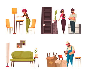 Furniture Store Cartoon Concept