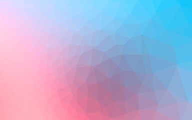 Light Blue, Red vector abstract polygonal texture.