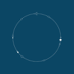 Star frame wallpaper. free space for text.