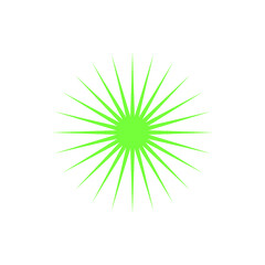 abstract green star