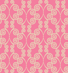 Vector bicolor graphics as modern seamless floral pattern