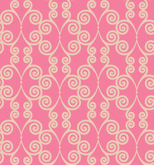 Vector bicolor graphics as modern seamless floral pattern