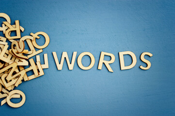 wooden letters forming the WORD word