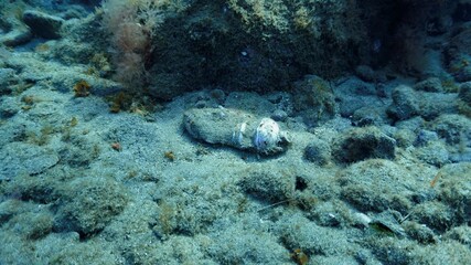 Trash at the bottom of the ocean