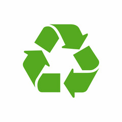 Obraz premium green recycle vector icon