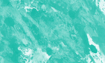 Gouache hand drawn with jungle green color