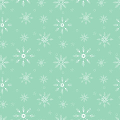 Seamless pattern of hand-drawn Christmas elements, doodle illustration.