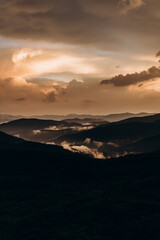 Obraz na płótnie Canvas cloud nature clouds mountain sky light weather sunlight sunset