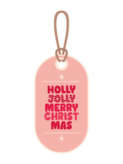 holly jholly merry christmas label