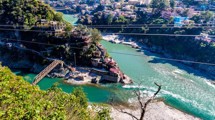 Rudraprayag, Uttarakhand - the point of confluence of rivers Alaknanda and Mandakini