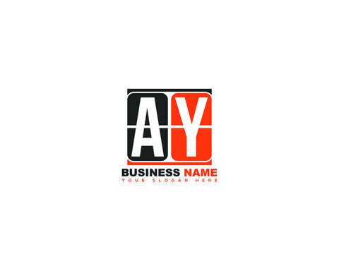 Initial AY Logo, Colorful ay letter logo icon vector image design for your company or business