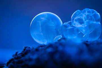 soap bubbles on the sky
