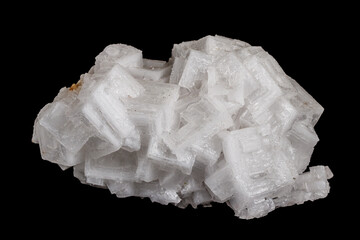 macro mineral fluorite stone on black background