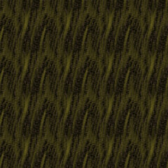 Seamless abstract hand-drawn pattern. Texture of fabric, linen, cotton. Brown-green textile background. Strokes, waves, streaks, interlacing.