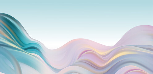 Abstract blue and pink swirl wave background. Flow liquid lines design elemen