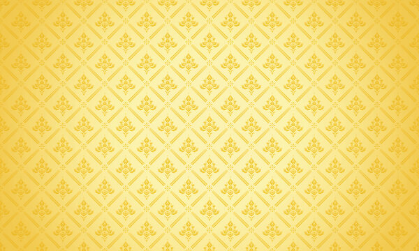 Luxury Thai pattern Golden background vector illustration. lai Thai element pattern. Bright gold and yellow theme