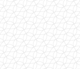 Naklejka premium Pattern with thin wavy lines and scrolls on white background. Monochrome abstract floral linear texture. Seamless ornamental design. Vector design for swatches, fabric, wrapping.