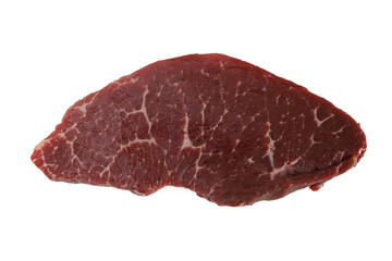 Slice of Australian angus steak, isolated on white