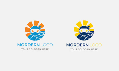 Sun Solar Energy Logo Design Template. Solar Tech Logo Design |