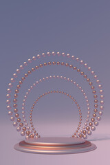 Obraz premium 3d pastel violet product display background with minimal podium, studio. Festive stand for promotion. Vertical design