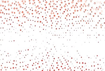 Light Red vector texture with playing cards.