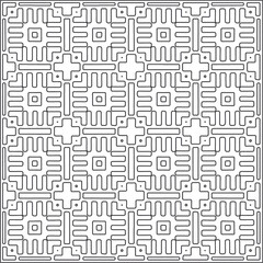  Abstract illustration in Line Art style.Black  pattern for wallpapers and backgrounds. 