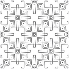  Abstract illustration in Line Art style.Black  pattern for wallpapers and backgrounds. 