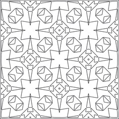  Abstract illustration in Line Art style.Black  pattern for wallpapers and backgrounds. 
