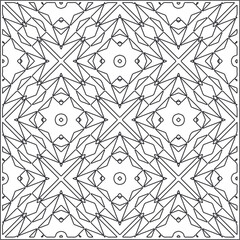  Abstract illustration in Line Art style.Black  pattern for wallpapers and backgrounds. 
