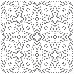  Abstract illustration in Line Art style.Black  pattern for wallpapers and backgrounds. 
